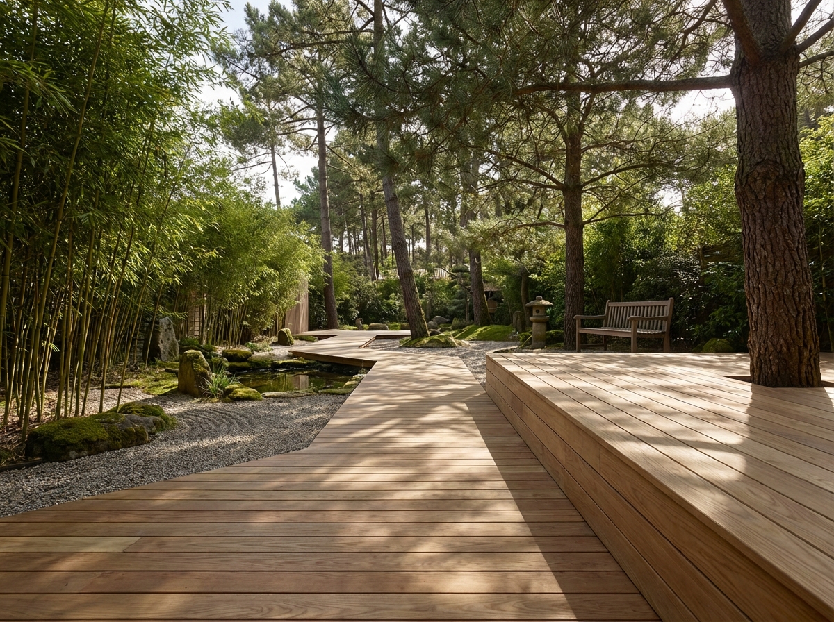 Terrasse Thermofrêne 90 m² sous pinède maritime à Capbreton
